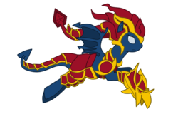 Size: 900x675 | Tagged: safe, artist:chiky5300, pony, league of legends, ponified, shyvana, solo