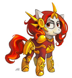 Size: 855x934 | Tagged: safe, artist:ncurtiss, pony, league of legends, leona, ponified, solo