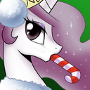 Size: 128x128 | Tagged: safe, princess celestia, alicorn, pony, ask princess molestia, princess molestia, g4, bust, candy, candy cane, female, food, mare, picture for breezies, portrait, solo, suggestive eating