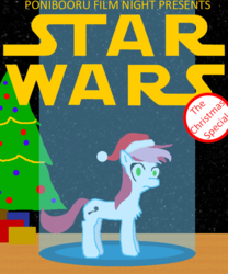 Size: 640x770 | Tagged: safe, artist:feral_socks, oc, oc only, oc:flicker, ponibooru film night, solo, star wars, star wars holiday special