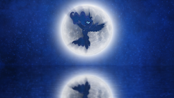 Size: 1920x1080 | Tagged: safe, artist:jamey4, princess luna, g4, female, moon, reflection, solo