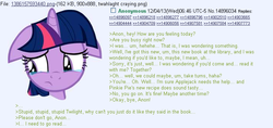 Size: 727x342 | Tagged: safe, twilight sparkle, g4, /mlp/, 4chan, 4chan screencap, anon in equestria, feels, greentext, rejection is magic, text