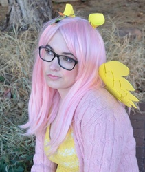 Size: 809x960 | Tagged: safe, artist:lochlan o'neil, fluttershy, human, g4, clothes, cosplay, glasses, hipster, hipstershy, irl, irl human, photo, solo, sweater, sweatershy