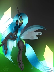 Size: 1536x2048 | Tagged: dead source, safe, artist:sogeky, queen chrysalis, changeling, changeling queen, g4, female, mare, solo