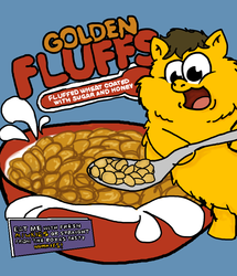 Size: 702x818 | Tagged: safe, artist:aichi, fluffy pony, cereal, honey fluff cereal, parody, solo