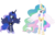 Size: 6780x4370 | Tagged: safe, artist:90sigma, princess celestia, princess luna, alicorn, pony, g4, princess twilight sparkle (episode), absurd resolution, duo, duo female, female, jewelry, mare, regalia, royal sisters, siblings, simple background, sisters, transparent background, vector