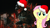 Size: 640x360 | Tagged: safe, fluttershy, kaiju, g4, christmas, crossover, godzilla, godzilla (series), godzilla 2000, godzillashy, hat, santa hat