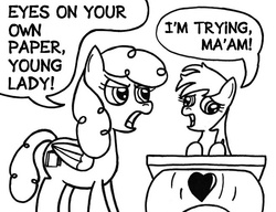 Size: 660x506 | Tagged: safe, artist:samueleallen, derpy hooves, g4, filly, lineart, monochrome, test