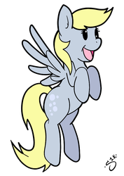 Size: 595x839 | Tagged: safe, artist:silver1kunai, derpy hooves, pegasus, pony, g4, female, mare, paper mario, solo