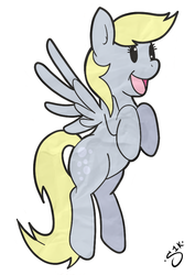 Size: 595x839 | Tagged: safe, artist:silver1kunai, edit, derpy hooves, pegasus, pony, g4, female, mare, paper mario, solo