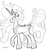 Size: 917x1000 | Tagged: safe, artist:abronyaccount, nightmare star, princess celestia, g4, concave belly, female, fire, lineart, monochrome, prime celestia, slender, solo, thin