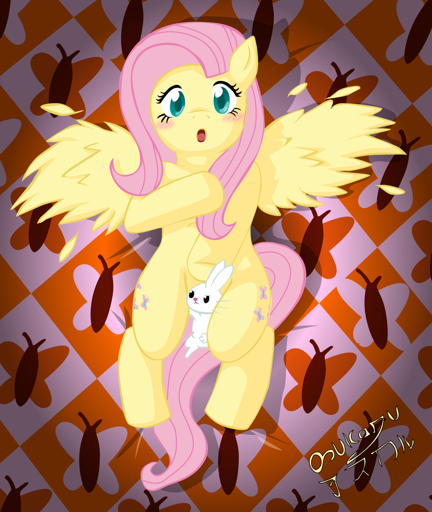 491870 Suggestive Artist Osukaruart Angel Bunny Fluttershy Bed