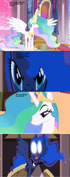 Size: 1183x2995 | Tagged: safe, princess celestia, princess luna, g4, attack on titan abridged, text