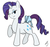 Size: 742x702 | Tagged: safe, artist:silver1kunai, rarity, g4, bow, female, solo, tail bow