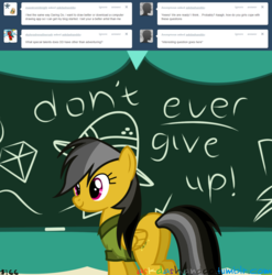 Size: 1280x1296 | Tagged: safe, artist:drumblastingquilava, daring do, g4, ask, askdashanddo, female, solo, tumblr