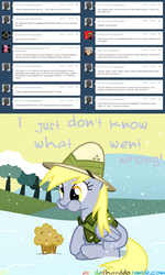 Size: 1150x1920 | Tagged: safe, artist:drumblastingquilava, derpy hooves, pegasus, pony, g4, ask, askdashanddo, female, mare, solo, tumblr