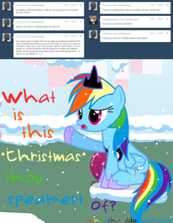 Size: 1280x1646 | Tagged: safe, artist:drumblastingquilava, rainbow dash, g4, ask, askdashanddo, female, solo, tumblr