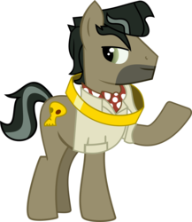 Size: 2457x2835 | Tagged: safe, artist:scribbsie, doctor caballeron, earth pony, pony, daring don't, g4, season 4, male, rings of scorchero, simple background, solo, stallion, transparent background, vector