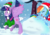 Size: 1000x707 | Tagged: safe, artist:pijinpyon, rainbow dash, twilight sparkle, alicorn, pegasus, pony, g4, butt shot, christmas, clothes, coat, cold, cute, dashabetes, description in comments, duo, elf (movie), elf costume, eyes closed, featured image, female, gritted teeth, hat, holiday, laughing, mare, playful, plot shot, santa hat, scarf, snow, snowball, snowball fight, snowfall, spread wings, sweet dreams fuel, teeth, twiabetes, twilight sparkle (alicorn), wingboner, wings, winter