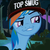 Size: 862x865 | Tagged: safe, rainbow dash, daring don't, g4, my little pony: friendship is magic, baseball cap, faic, female, hat, image macro, meme, smug, smugdash, solo, top gun