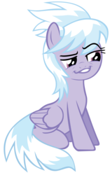 Size: 945x1506 | Tagged: safe, artist:cupcakescankill, cloudchaser, daring don't, g4, season 4, dash face, female, simple background, smugdash, solo, transparent background