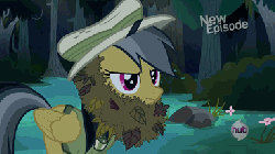 Size: 384x216 | Tagged: safe, screencap, biff, daring do, doctor caballeron, rogue (g4), withers, earth pony, pegasus, pony, daring don't, g4, animated, beard, disguise, female, henchmen, hub logo, hubble, male, mare, money, new episode, stallion, the hub