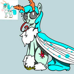 Size: 960x960 | Tagged: safe, artist:whydomenhavenipples, oc, oc only, oc:minty, mothpony, original species, moth pony general, solo