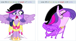 Size: 500x275 | Tagged: safe, twilight sparkle, alicorn, pony, derpibooru, g4, exploitable meme, female, juxtaposition, juxtaposition win, littlest pet shop, mare, meme, meta, twilight barkle, twilight sparkle (alicorn), zoe trent