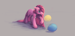 Size: 1000x489 | Tagged: safe, artist:noel, pinkie pie, earth pony, pony, g4, balloon, female, pinkamena diane pie, solo