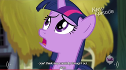 Size: 639x357 | Tagged: safe, screencap, twilight sparkle, alicorn, pony, daring don't, g4, female, meme, solo, twilight sparkle (alicorn), youtube caption