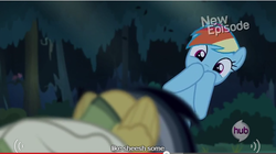 Size: 640x359 | Tagged: safe, screencap, daring do, rainbow dash, daring don't, g4, meme, youtube caption