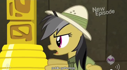 Size: 639x355 | Tagged: safe, screencap, daring do, pegasus, pony, daring don't, g4, female, meme, pillar of burnination, rings of scorchero, solo, youtube caption