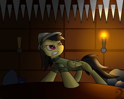 Size: 1280x1024 | Tagged: safe, artist:mechashockwave, daring do, g4, female, solo, spike trap, temple