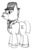 Size: 775x1187 | Tagged: safe, earth pony, pony, banker, bipedal, bowler hat, dad's army, hat, mainwaring, male, monochrome, ponified, reference, sketch, solo, stallion