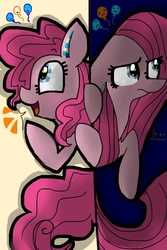 Size: 640x960 | Tagged: artist needed, source needed, safe, pinkie pie, g4, duality, pinkamena diane pie