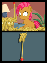 Size: 651x876 | Tagged: safe, babs seed, g4, box, exploitable meme, meme, surprised, twilight scepter