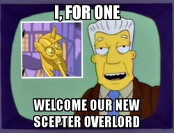 Size: 500x384 | Tagged: safe, g4, image macro, kent brockman, male, the simpsons, twilight scepter