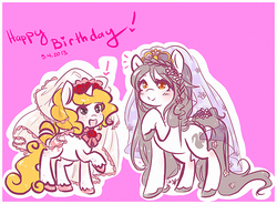 Size: 500x368 | Tagged: safe, artist:tea-ponies, oc, oc only, oc:merrygold, crossdressing, male, trap