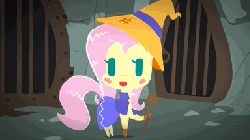 Size: 384x216 | Tagged: safe, artist:omegaozone, daring do, fluttershy, pinkie pie, rainbow dash, twilight sparkle, ponies: the anthology 3, g4, animated, book, candle, dungeon master, dungeons and dragons, female, frame by frame, gif, golden oaks library, magic, table