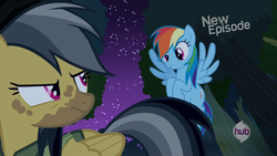 Size: 1440x810 | Tagged: safe, screencap, daring do, rainbow dash, daring don't, g4, my little pony: friendship is magic, mud