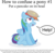 Size: 2650x2598 | Tagged: dead source, safe, artist:jittery-the-dragon, rainbow dash, pegasus, pony, g4, behaving like a cat, cute, female, fine print, frown, how to confuse a pony, looking up, mare, open mouth, pancakes, pointless pony tips, rainbow cat, simple background, sitting, solo, stuck, sweat, transparent background, wide eyes
