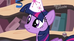 Size: 1280x720 | Tagged: safe, twilight sparkle, alicorn, pony, daring don't, g4, my little pony: friendship is magic, female, mare, national random holiday party day, scrunchy face, solo, twilight sparkle (alicorn)