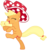Size: 6000x6325 | Tagged: safe, artist:pirill, applejack, pony, daring don't, g4, .ai available, absurd resolution, bipedal, cute, dancing, eyes closed, female, happy, hat, jackabetes, party stetson, silly, silly pony, simple background, smiling, solo, transparent background, vector, who's a silly pony