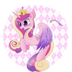 Size: 1000x1000 | Tagged: safe, artist:kubota, princess cadance, alicorn, pony, g4, female, mare, pixiv, solo