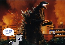 Size: 526x369 | Tagged: safe, artist:sgtgerim, oc, kaiju, crossover, godzilla, godzilla (series), text, vector