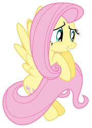 Size: 6000x8347 | Tagged: safe, artist:masem, fluttershy, pony, daring don't, g4, absurd resolution, cute, female, shyabetes, simple background, solo, transparent background, vector