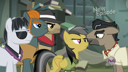 Size: 1920x1080 | Tagged: safe, screencap, biff, daring do, doctor caballeron, rogue (g4), withers, earth pony, pegasus, pony, daring don't, g4, female, henchmen, male, mare, stallion