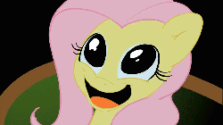 Size: 1280x720 | Tagged: safe, artist:rip, artist:tiarawhy, fluttershy, pegasus, pony, spider, g4, animated, faic, female, gif, mare, not salmon, solo, wat