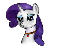 Size: 745x580 | Tagged: safe, artist:kronos, rarity, g4, collar, female, implied rarijack, implied shipping, solo