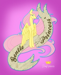 Size: 1000x1217 | Tagged: safe, artist:daliawolfsoul, fluttershy, g4, female, old banner, solo